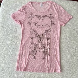 Pink short sleeve Napa Valley tshirt